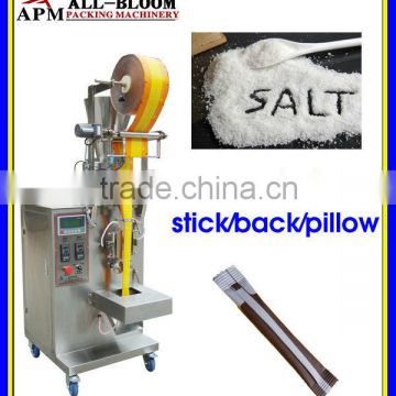 Automatic salt granule back/stick/pillow sachet filing and packing machine