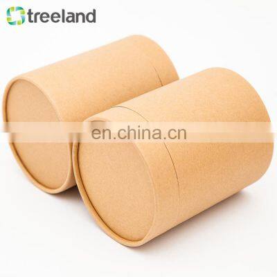 Kraft Paper Box Packaging Round Shape Cylinder Cardboard Can photo-3