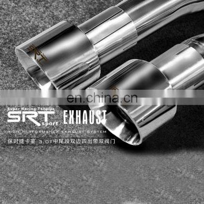 Exhaust Pipe for Porsche Cayenne 3.0T 4 Tips With Valve Catback With Quad Double Tip photo-5