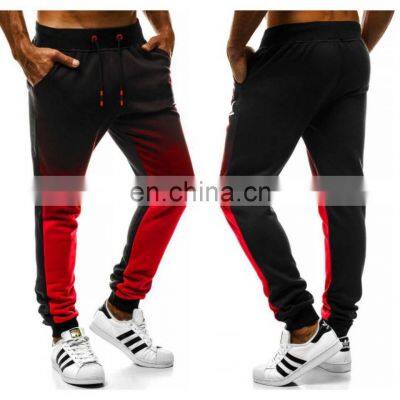 2021 European and American style men's gradient fitness pants men's long pants casual sports trousers