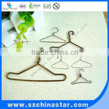 Unique designer shapes metal mini wire hanger