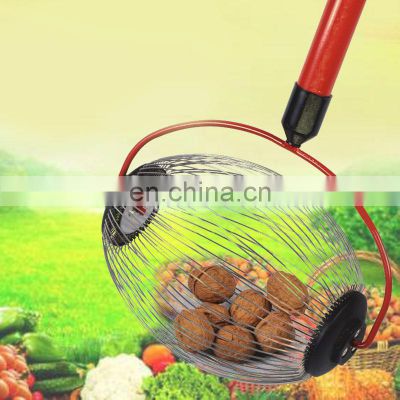 OEM Affordable Low Price Long Handle Eating Garden Basket Berry Tree Fruit Picker Pole