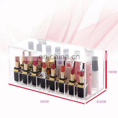 clear acrylic lipstick holder with hinged lid