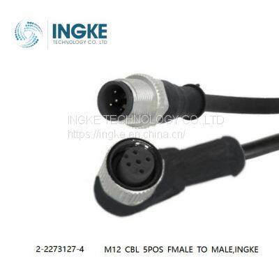 2-2273127-4,M12 CBL 5POS FMALE TO MALE,INGKE