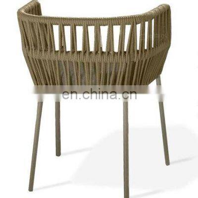 Outdoor Courtyard Dinner Chair New Design Patio Furniture Leisure Four Sets Table and Chair Make With Rattan photo-3