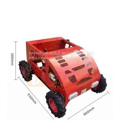 Lawn Mower With Wheel Grass Cutter Machine Remote Control Gasoline Engine Lawn Mower photo-3