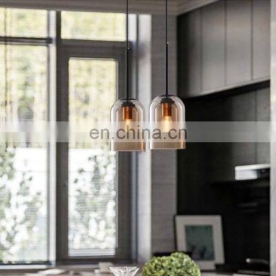Nordic Pendant Light Postmodern Double Glass Hanging Lamp For Bedroom Dining Room Decor Luminaire Suspension Kitchen Fixtures