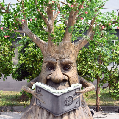 Newest Good Quality Durable Attractive Customizable Life Size Animatronic Talking Tree for Festival photo-2