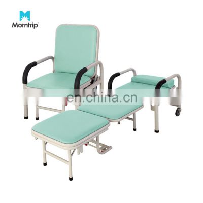 High Quality Stainless Steel Durable Folding Manual Hospital Medical Equipment Accompany Chair With Cheap Price