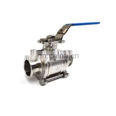 Clamp Type Stainless Steel 3pc Socket Clamp Ball Valve