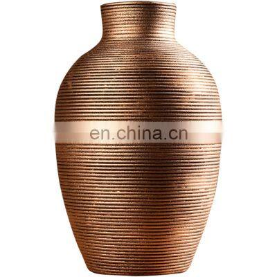 Modern Creative Vazo Small Vase Handmade Gold Ceramic Golden Vases Black Silver White Ceramic Vase For Home Decor photo-3