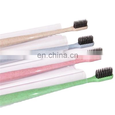 Wheat Straw Biodegradable Plastic Natural Hard Bristle Toothbrush