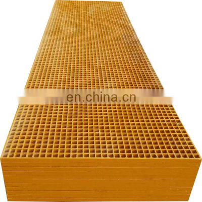 transparent grid sheet fiber plastic floor frp/grp  grating farm grating mesh