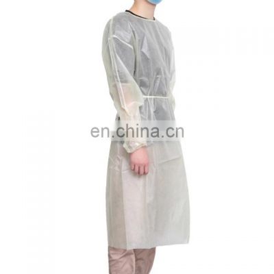 Xiantao Factory quality price customized OEM 35/40/45/55gsm PP+PE disposable Isolation Gown