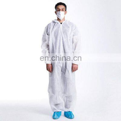 High Quality Nonwoven Workwear PP Material Safety Clothing Men Coverall Disposable