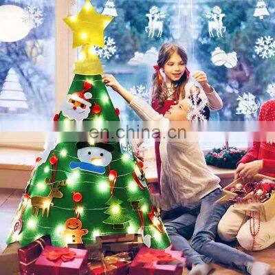 Reusable Felt Desktop Front Door Soft Tree Star Retro Personalized Christmas Ornaments Decoration photo-3
