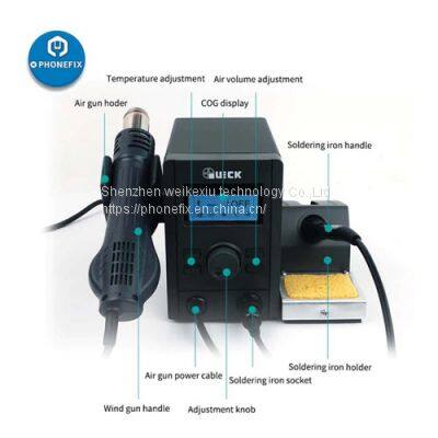 QUICK 715 2 IN 1 Heat Air Gun Rework and Soldering Station With QUICK 936A Soldering Iron