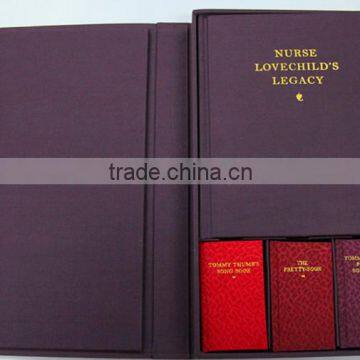 FDT custom high quality foil different sizes book set clamshell box