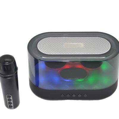 New Trending KTV Indoor Music Party Speaker Mini Desk Wireless RGB Warm Night Light Portable Stereo Blue tooth Speakers System