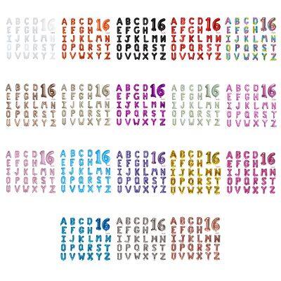 16 Inch English Alphabet Aluminum Foil Balloons Letter Shape Balloon Set for Birthday Party Wedding Decoration