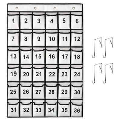 Numbered Classroom Sundries Closet Pocket Chart for Cell Phones Holder Wall Door Hanging Organizer