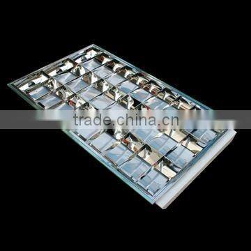 T8 Grille/Louver Fitting 3X40W White base and border