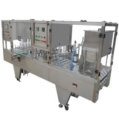 AUTOMATIC Cup Bowls Boxes Bottles Cans Filling Sealing Machine for Yogurt Milk Soymilk