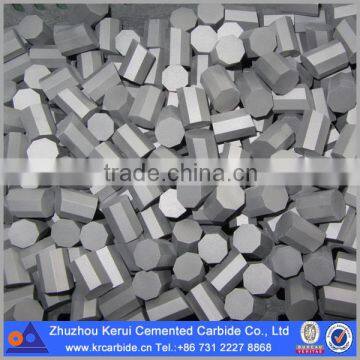 Octagonal prisms tungsten carbide tips for drilling in soft and soft medium hard rock