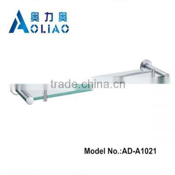 High quality Bathroom accessory stainless steel single glass platproms