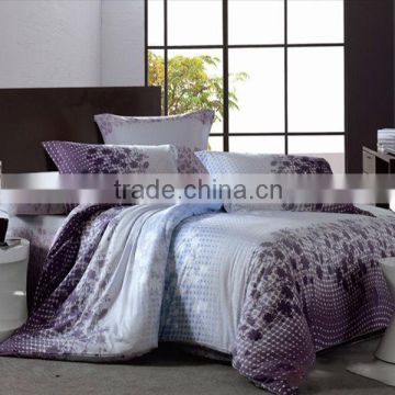 Pigment Print Leaf Bedding Cotton Duvet Cover Bed Set