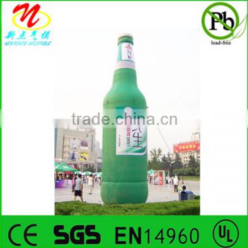 Giant inflatable advertising beer bottle for beer culture festival