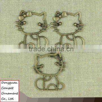 Wholesale retro alloy diy jewelry ancient bronze cat pendant