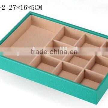 W1275G-2 Wholesale  Stackable Jewelry Tray Leather Jewelry Display Tray                        
                                                Quality Choice
