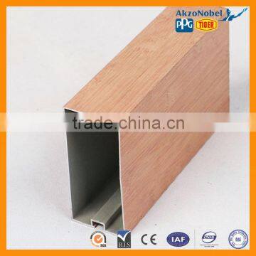 6063 T5 wooden Transfer printing aluminum profiles manufacturer