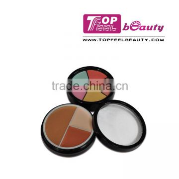 Hot sale! OEM concealer makeup cosmetics palette with transparent cap