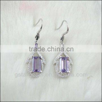 925 Sterling Silver Natural Amethyst Earrings