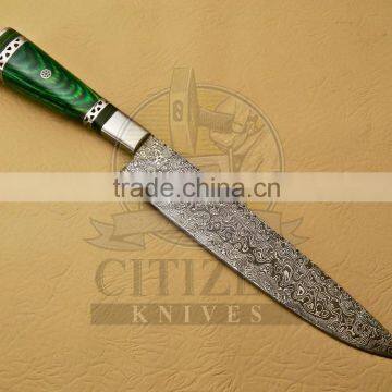 CITIZEN KNIVES, CUSTOM HAND MADE DAMASCUS STEEL CHEF KNIFE photo-3