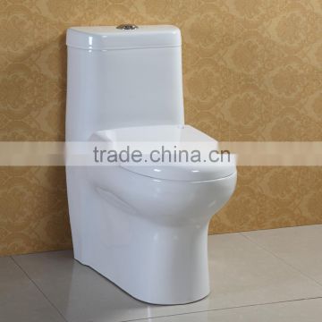 Dual Siphonic Toilet S-Trap Smart White Glazed Bathroom Toilet