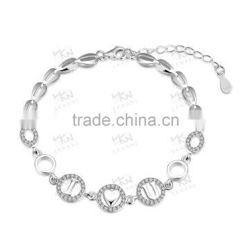 Pure silver small beads bracelets for holiday wearing