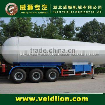 3 axles 60cbm LPG semi trailer the biggest LPG tank trailer