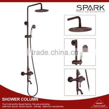 Antique bronze wall mounted brass shower set faucets