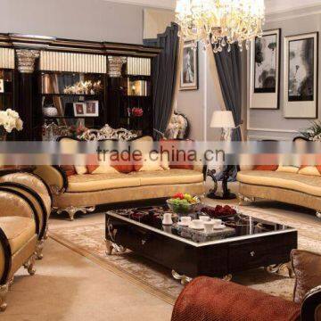 2015 Neoclassic Style Solid Wood Sitting Room Sofa Euramerican Style New Model Furniture Living Room Sofa in Foshan Guangzhou Quality Choice