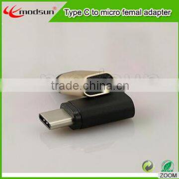 Metal shell micro usb to type c adapter