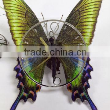 UV Oil 4C Printing Butterfly Decorative Acrylic Wall Clock