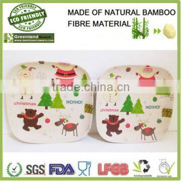 bamboo fiber plate with decal paper