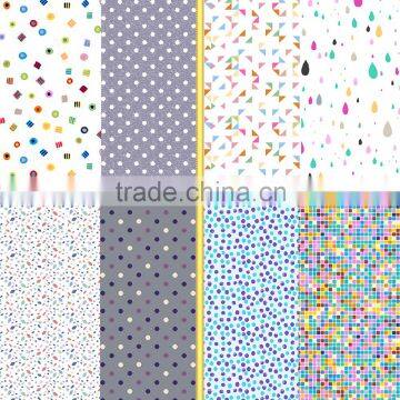 Fancy geometry dots design printed nylon spandex fabric for swimwear and underwear