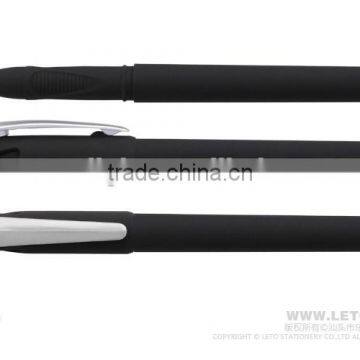 Black Rubber Gel Ink Pen,high quality office Gel Pen with logo,Plastic Material and gel Pen Type pen