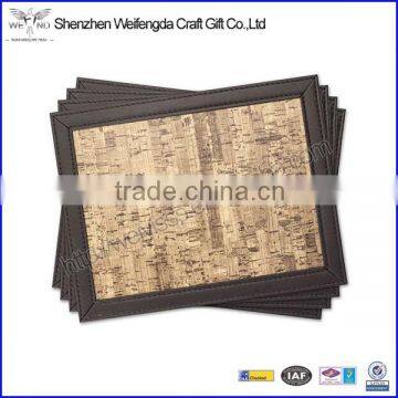 Fancy Design Printed Faux Leather Table Mat