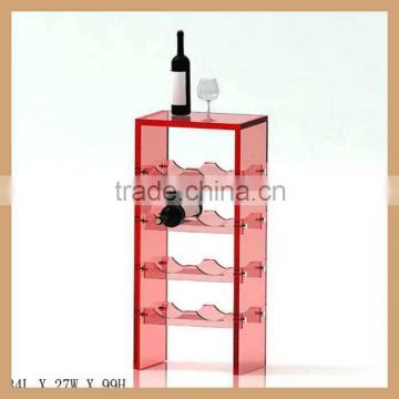 Colorful acrylic wine display stand,modern wine bottle stopper