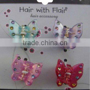 4 PCS FASHION BUTTERFLY PLASTIC CLAW CLIP